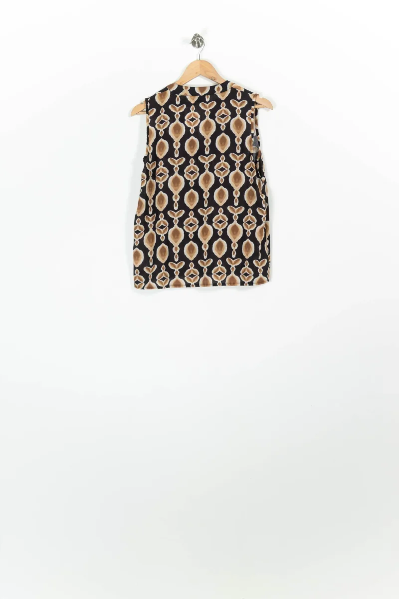 Blouse Sans Manches Noire et Beige - Taille S/36 – Image 5